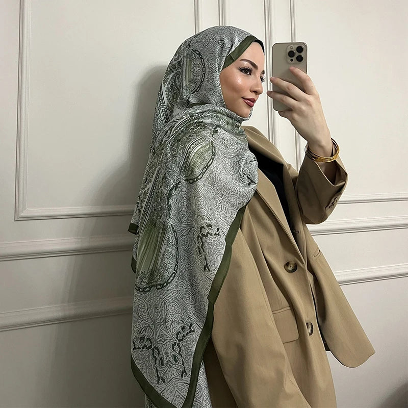 Luxury Brand Shawl Bohemian Style Cashew Print Scarf Shawl Hijab Scarf Female Foulard Soft Turban Head Wraps