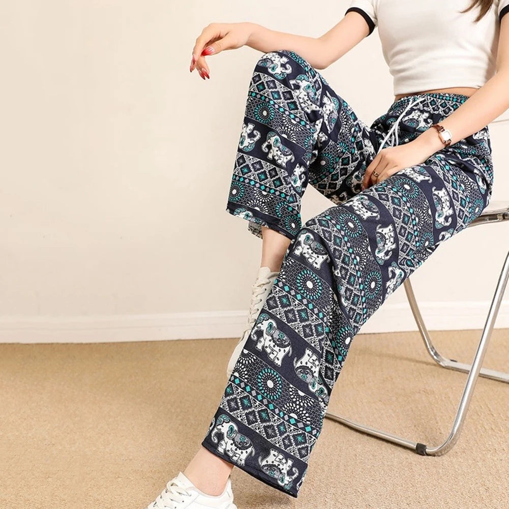 Fashionable Women's Wide Leg Yoga Pants Breathable Elephant Trousers For Spring And Summer Available In-Colors