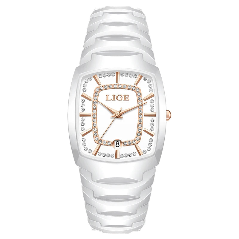 LIGE Luxury Watch for Woman Waterproof Stainless Steel Quartz Ladies Watch Outdoor Sport Women's Watches Elegant Female Clock