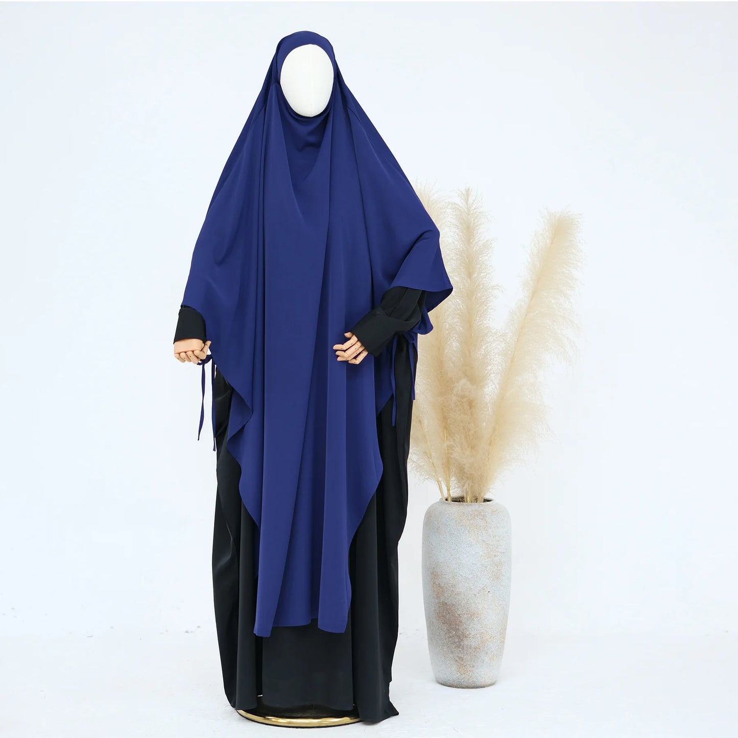 Plain Nida Extra Long Khimar Hijab Scarf Muslim Prayer Clothes Islamic Jilbab Hijabs for Women Abaya Headscarf Niqab Ramadan Eid
