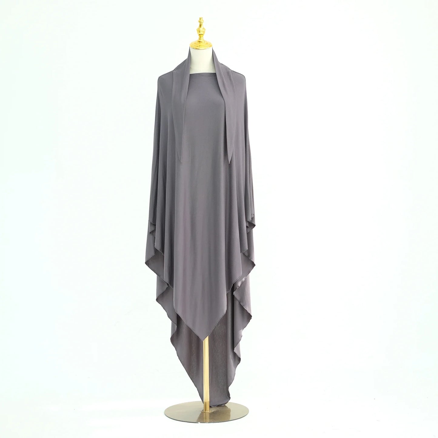 Jersey Cotton Khimar Muslim Women Long Hijab Scarf Eid Djellaba Ramadan Islam Clothing Prayer Garment Burqa Niqab Abaya Robe New