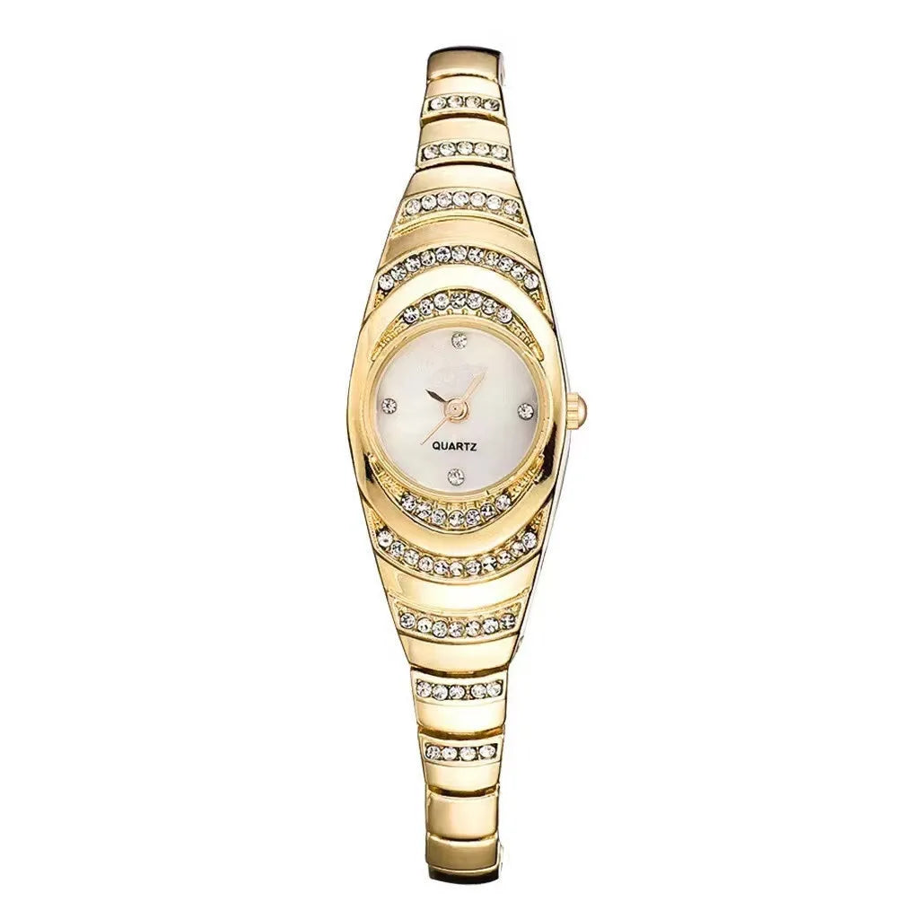 Ladies Quartz Fashionable Watches Diamond Studded Luxury Rhinestone Crystal Diamond Bracelet Wristwatches Girls Clock Gift