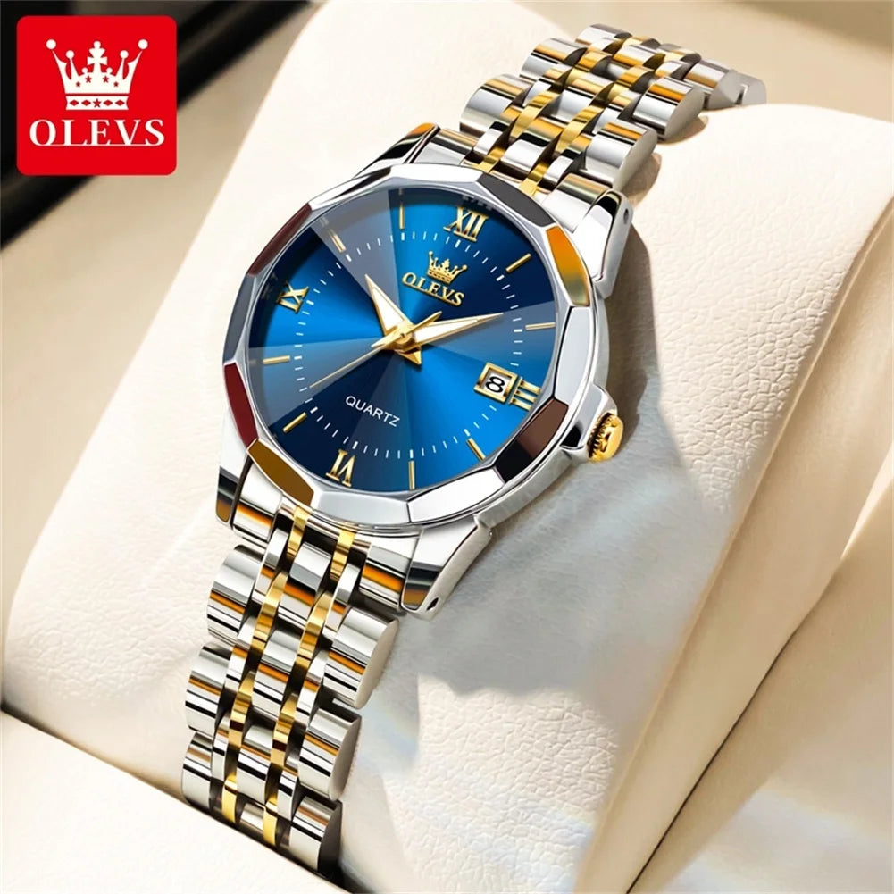 OLEVS 9989 Elegant Women Watch Casual Fashion Calendar Waterproof HD Luminous Watch Exquisite Luxury Brand Quartz Watch Girl