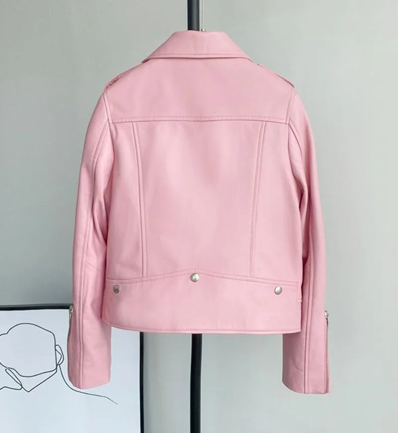 2025 New Womens Faux PU Leather Jacket Casual Lady La | Faeva London
