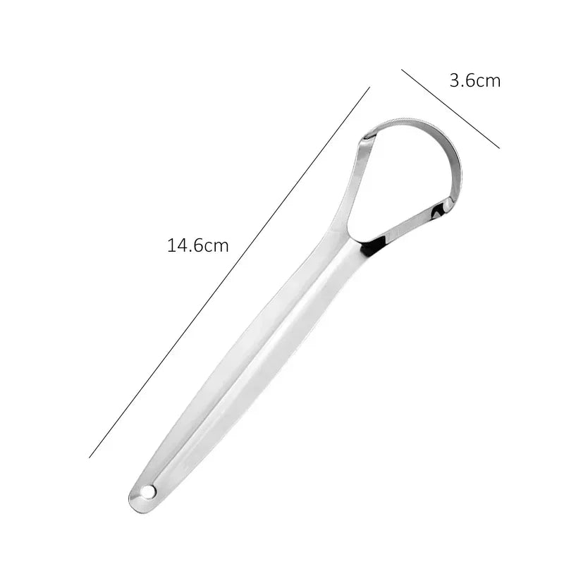 Adult Tongue Scraper Remover Halitosis Tongue Coating Oral Care Tongue Scraping Brush Stainless Steel Oral Cleaner Tools