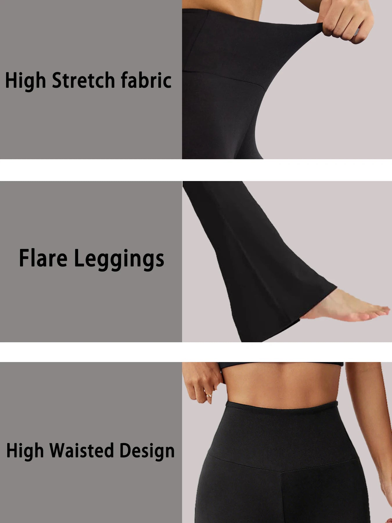 2 pack Women's Super Soft Flare Pants | Faeva London