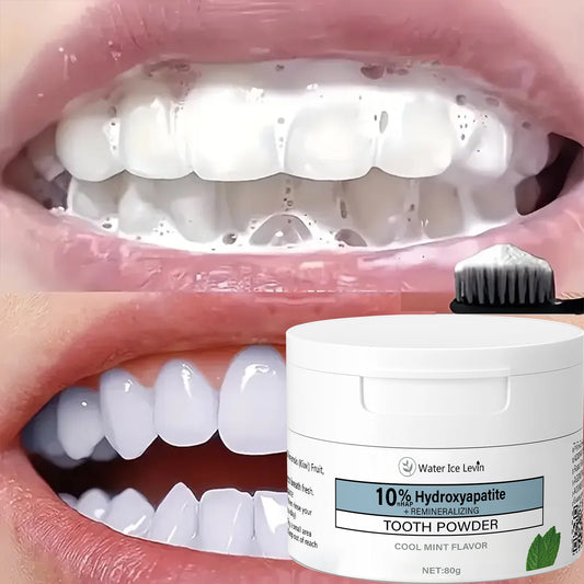 Tooth Powder with Cool Mint Flavor - Multi-functional Teeth Cleaning & Fresh Breath Formula with Charcoal & Hyaluronic Acid