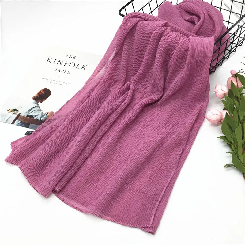 85x185cm Modal Cotton Jersey Hijabs for Women Long Muslim Shawl Plain Soft Islam Turban Tie Head Wraps Africa Headband