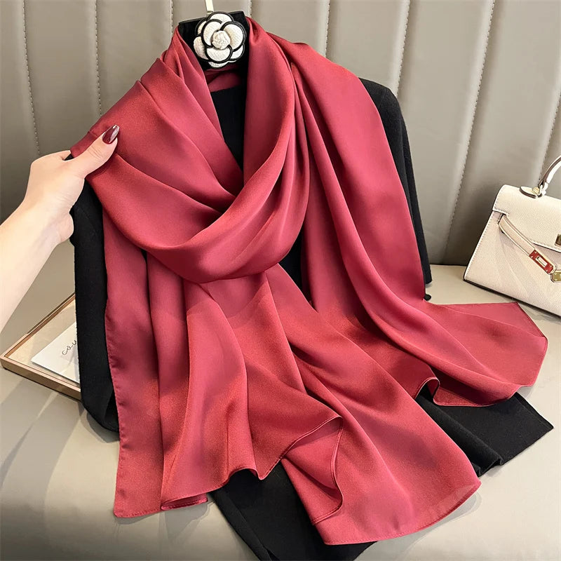 Satin Muslim Hijab Shawl | Faeva London