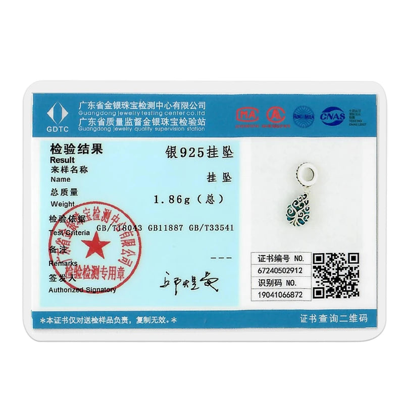 Heart Of The Ocean Charms Bead 925 Sterling Silver CZ Blue Zircon Forever Lover Pendant Fit Original Bracelet DIY Jewelry Gift