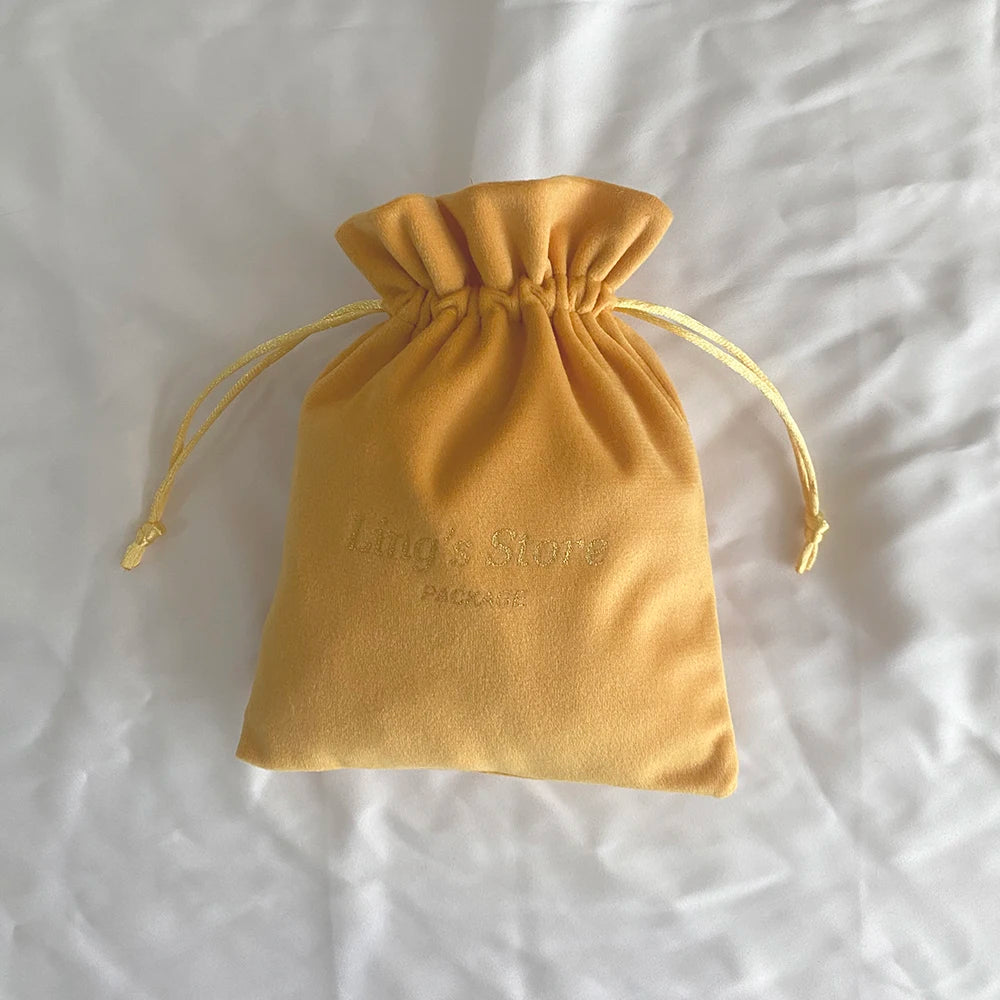 100Pcs Soft Jewelry Drawstring Velvet Bag Rings Earri | Faeva London