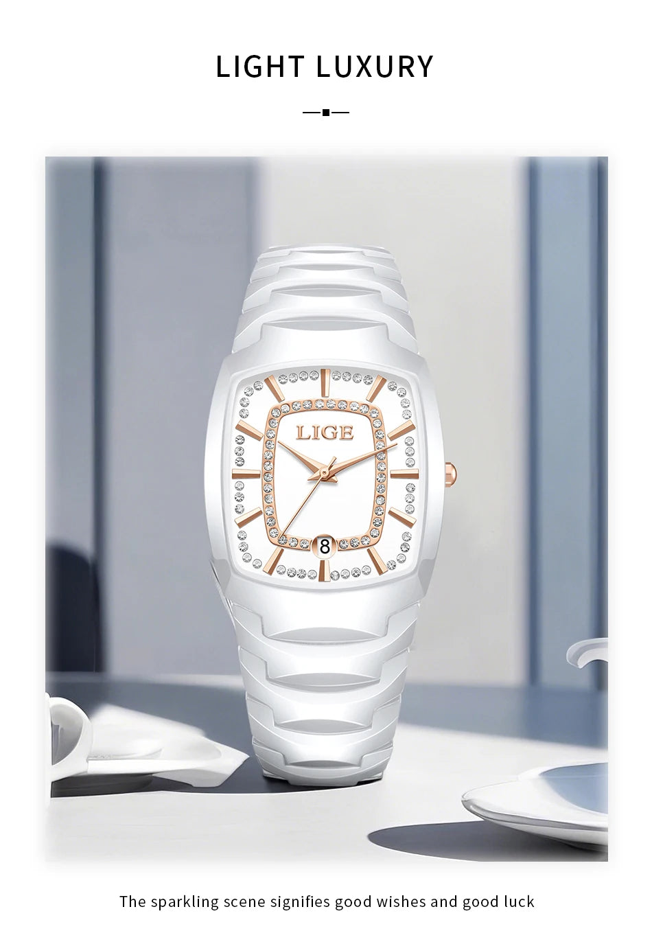 LIGE Luxury Watch for Woman Waterproof Stainless Steel Quartz Ladies Watch Outdoor Sport Women's Watches Elegant Female Clock