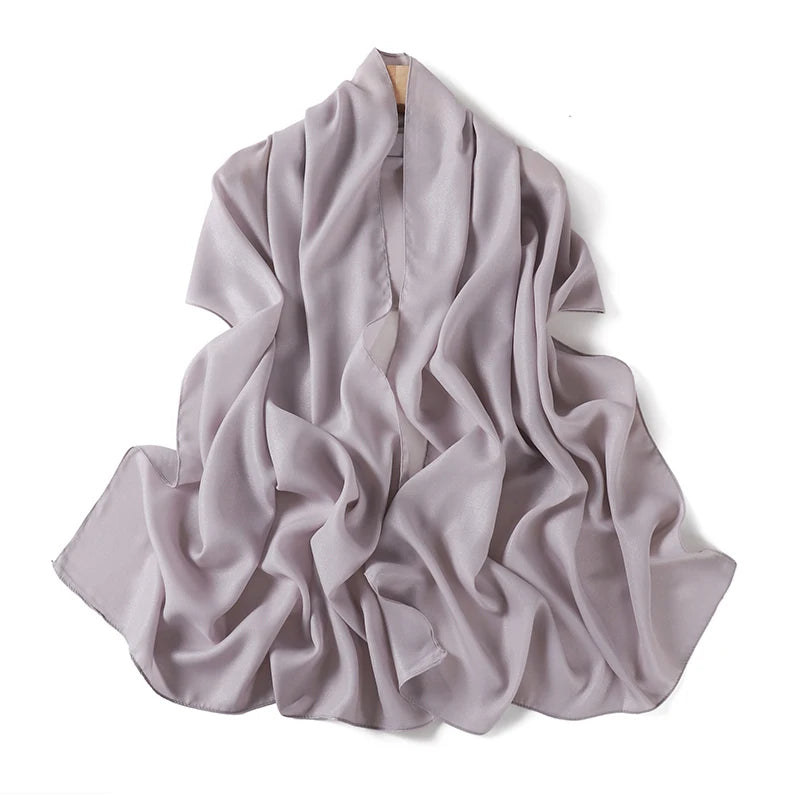 Muslim Chiffon Hijab Scarf for Women Solid Color Square Head Wrap Scarves Jersey Hijabs Islamic Turban Headband Shawl 180*70cm