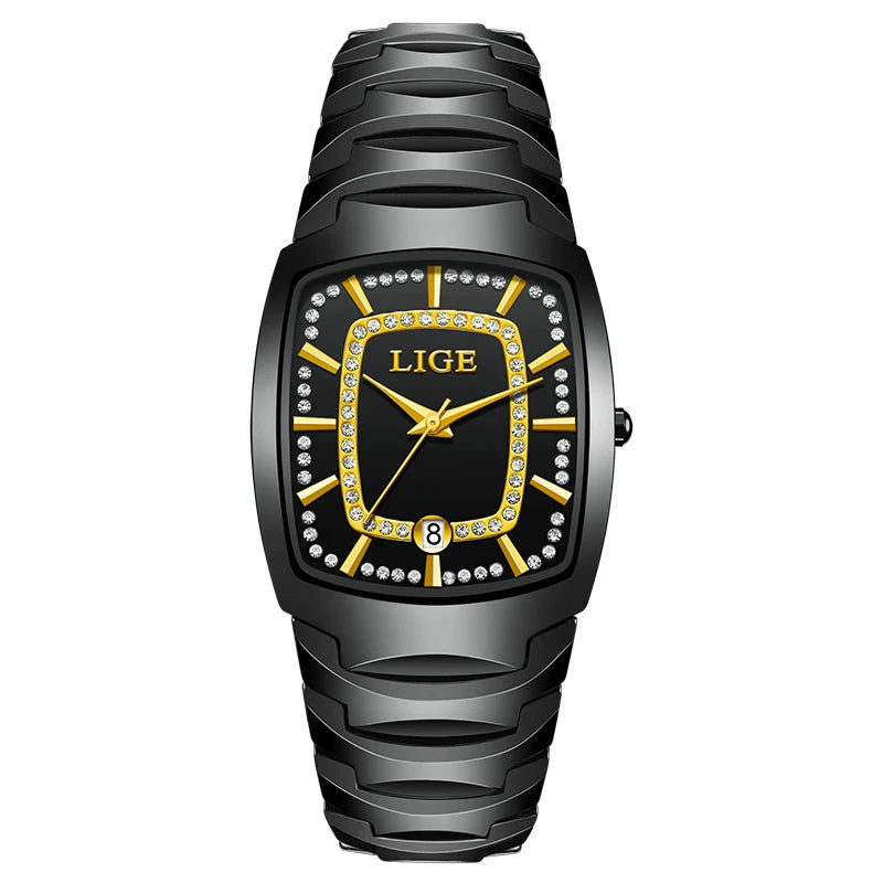 LIGE Luxury Watch for Woman Waterproof Stainless Steel Quartz Ladies Watch Outdoor Sport Women's Watches Elegant Female Clock