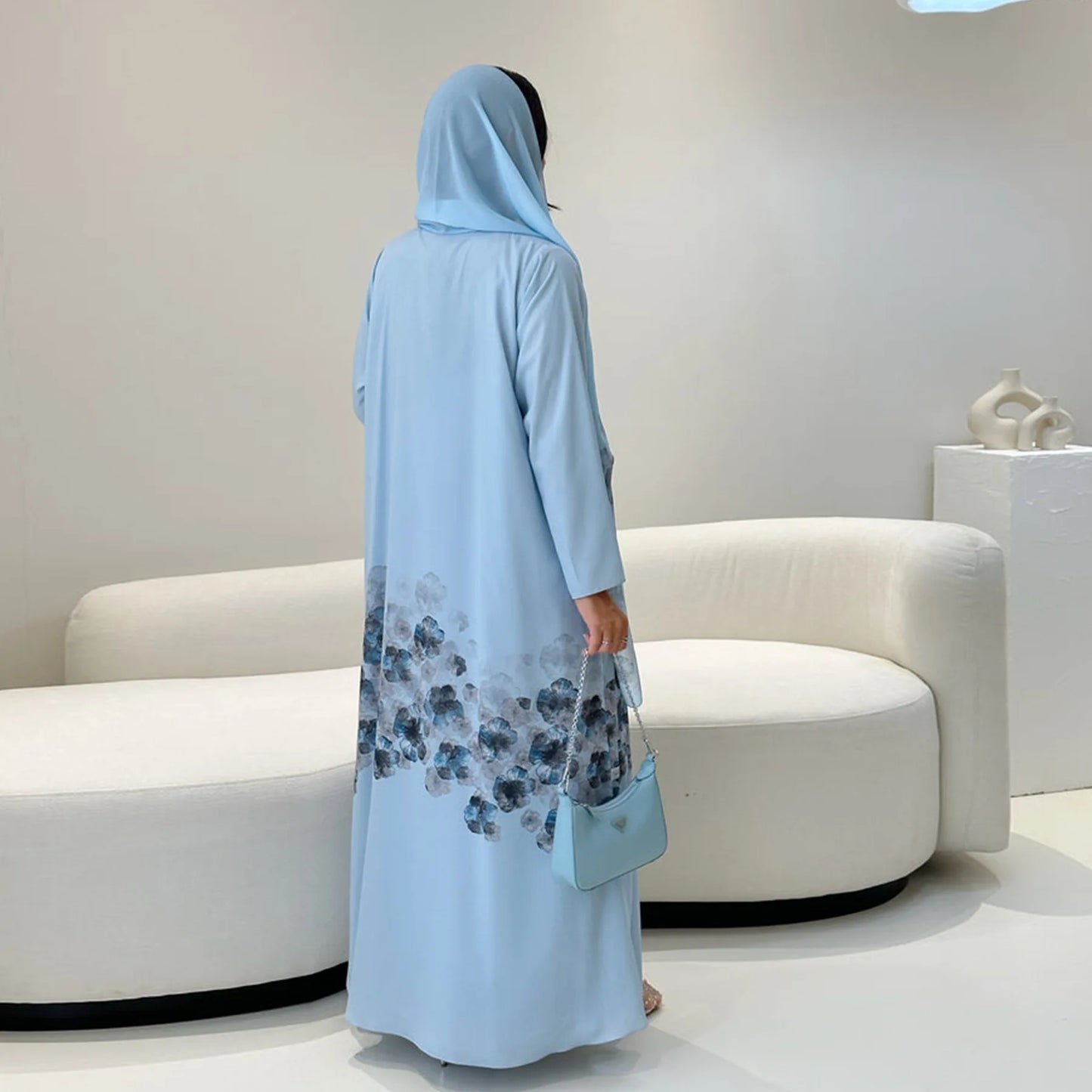 Eid Abaya Women Dress Scarf 2 Piece Set Patchwork Muslim Caftan Party Long Robe Jalabiya Ramadan  Dubai Kaftan 2026 Print Abayas