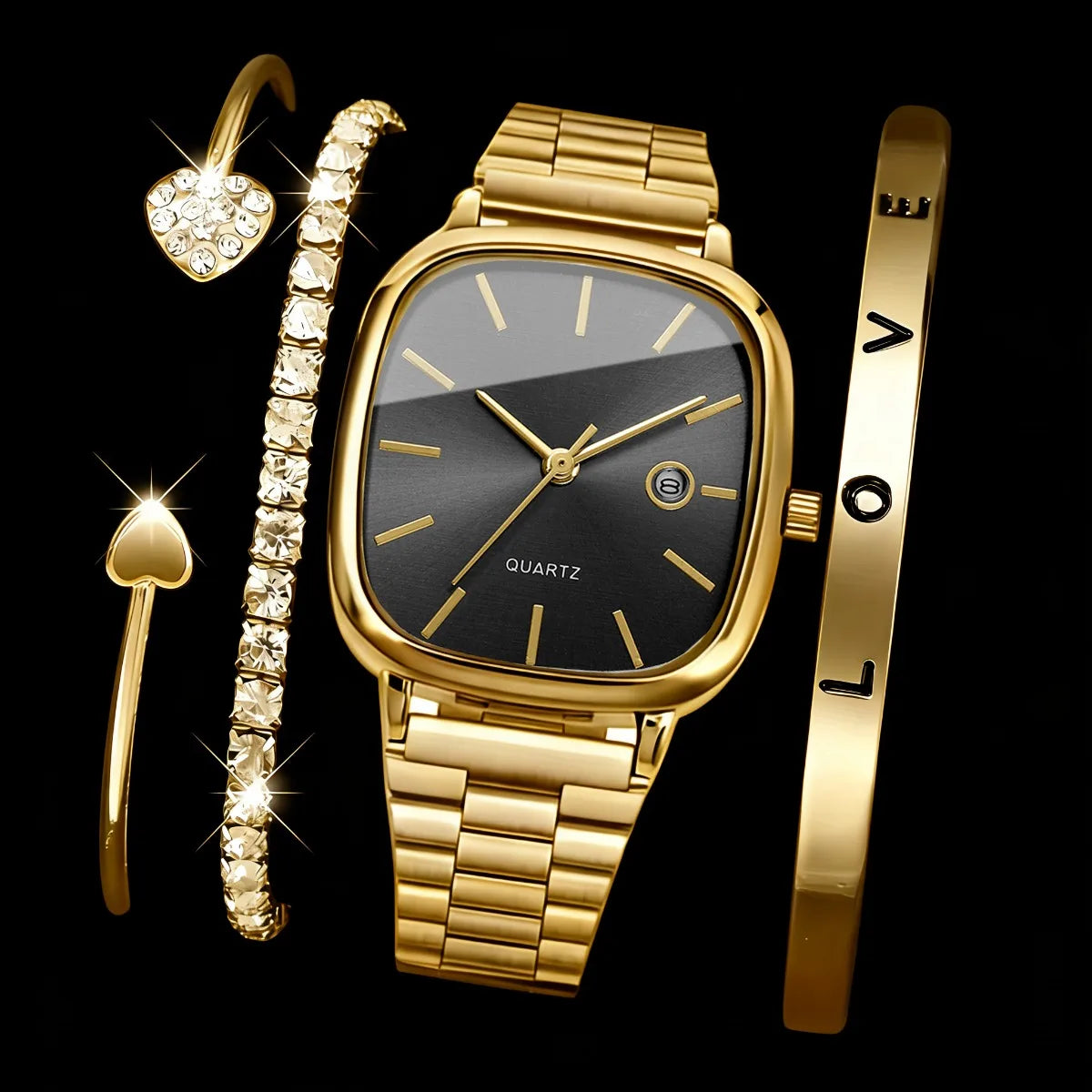 4Pcs Square Watch Set