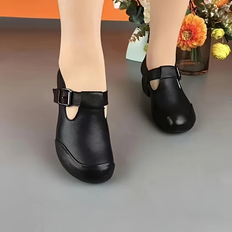 2026 leisure thick-heeled single shoes for women  | Faeva London
