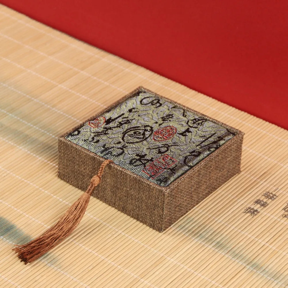 Mini Chinese Style Jewelry Box with Fringe Portable Bracelet Storage Box Necklace Organizor Jewelry