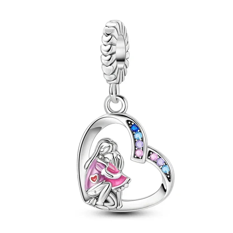 Hot Sale Original 925 Sterling Silver Star & Moon Charms Earrings Ring Beads Pendant fit Bracelet Necklace DIY Fine Jewelry Gift