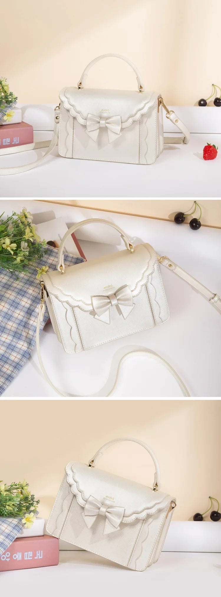 Square Bow Lolita Crossbody Bag