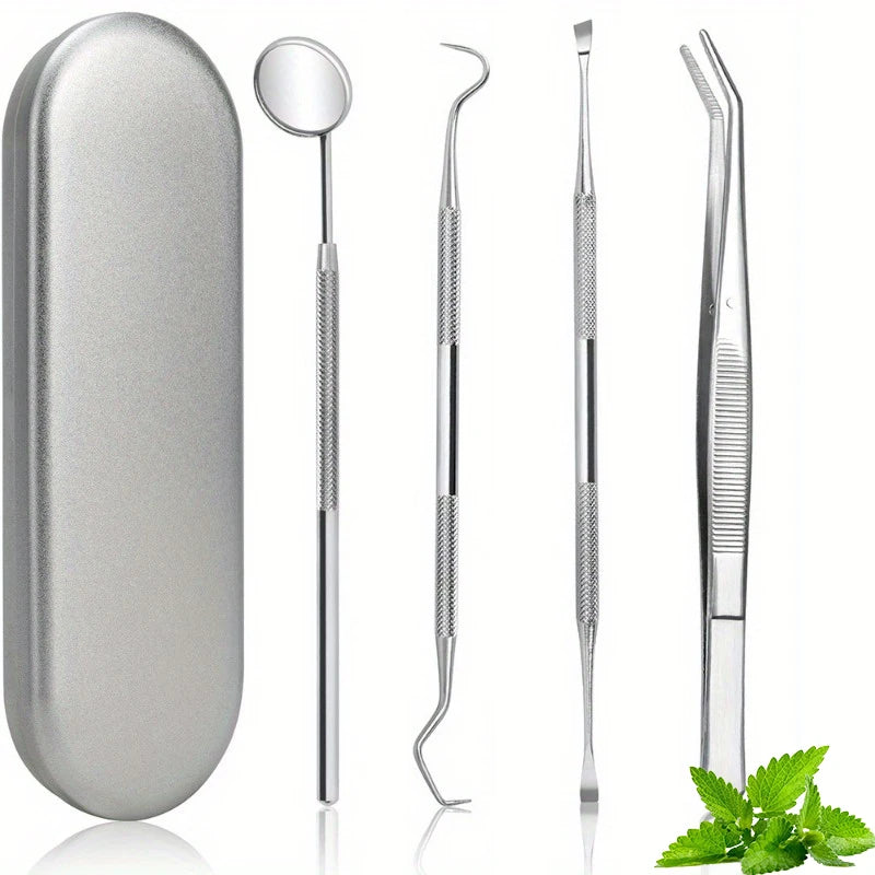 Stainless steel dental cleaning tools, dental tools, washable teeth cleaning tools, protecting teeth and oral care