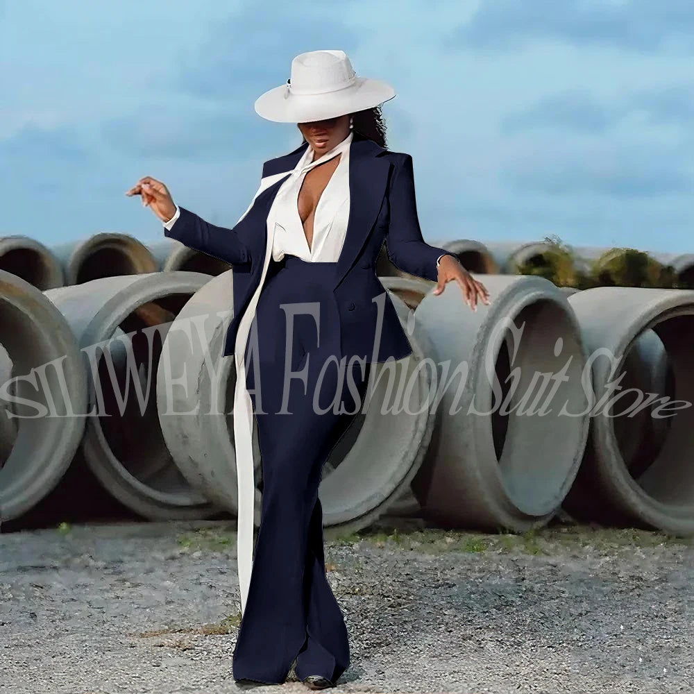 White Evening Suit 2-Piece | Faeva London