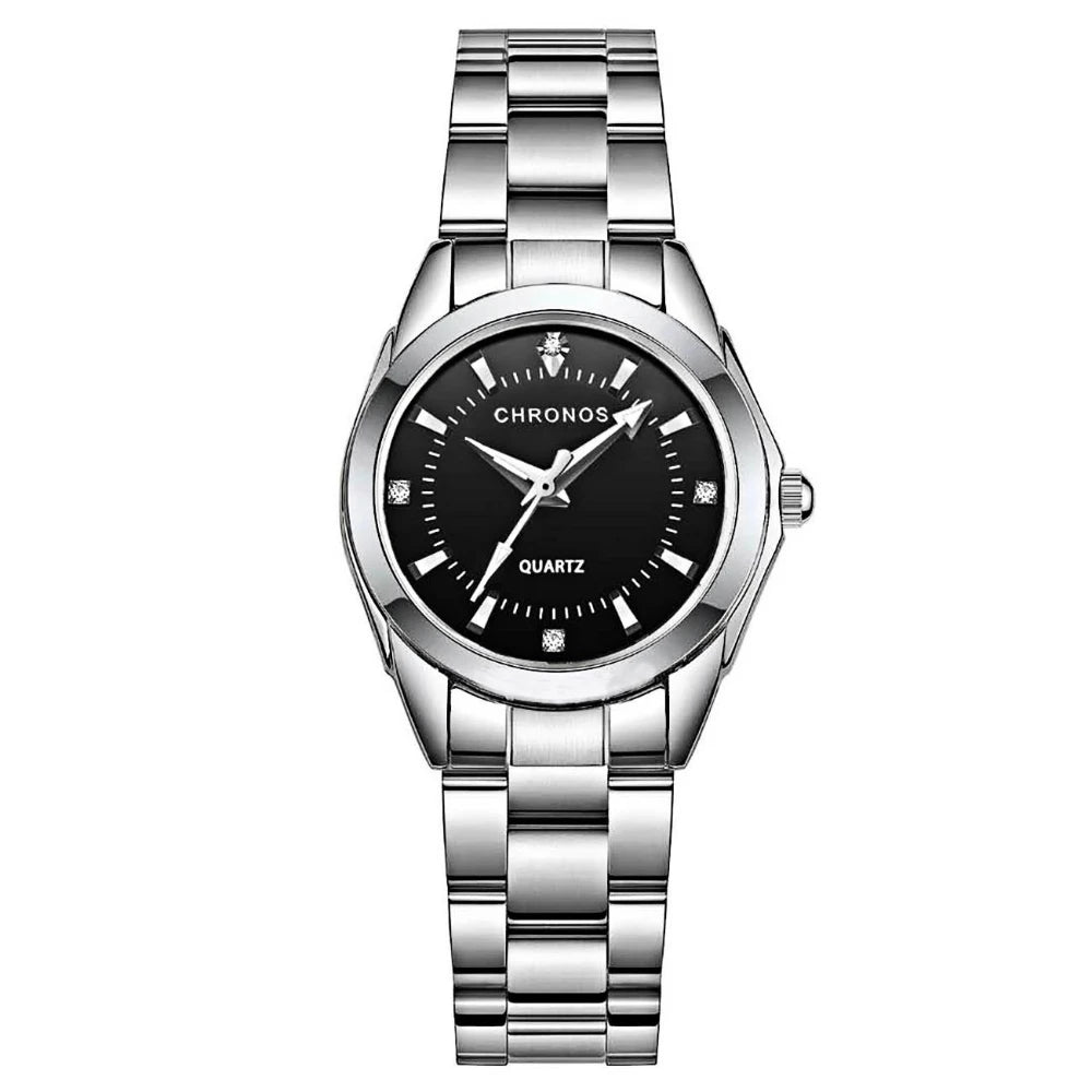 CHRONOS Elegant Women Watch Luxury Ladies Fashion Girls Wristwatch Quartz Movement Stainless Steel Gift for Female Girlfriend