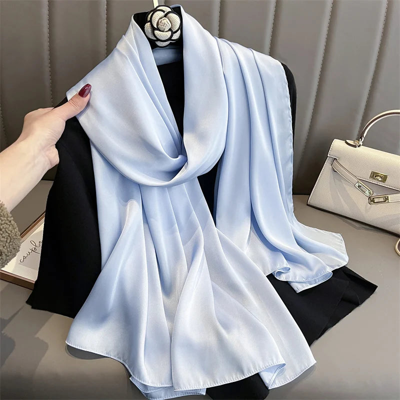 Satin Muslim Hijab Shawl | Faeva London