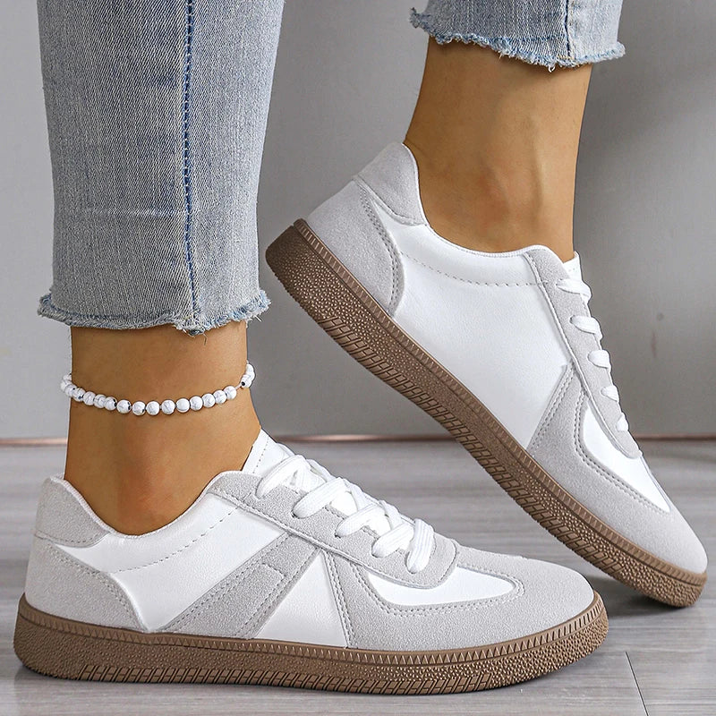 2025 New Patchwork Flat Heel Sneaker Women Spring Aut | Faeva London