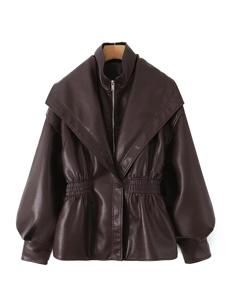 Vintage Faux Leather Jacket | Faeva London