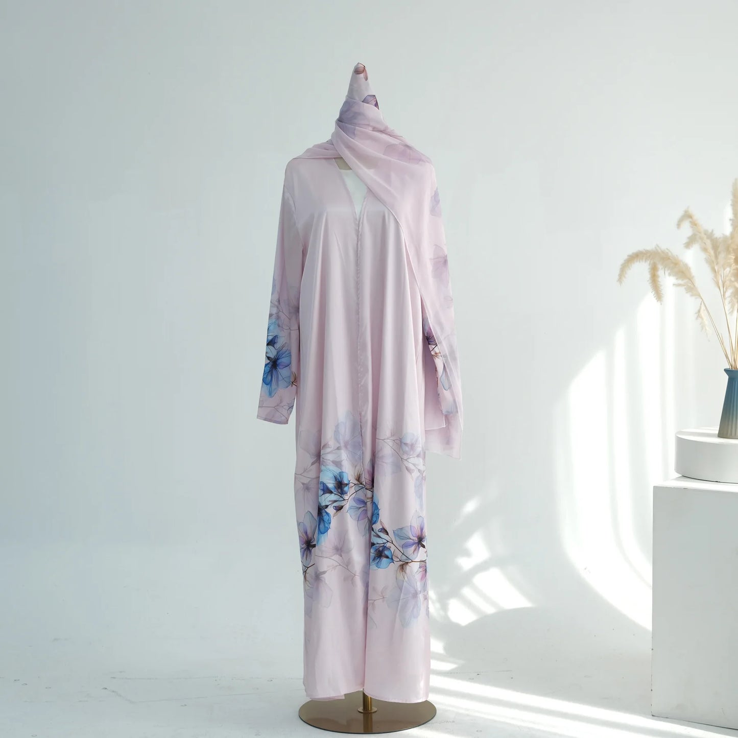 Eid Abaya Women Dress Scarf 2 Piece Set Patchwork Muslim Caftan Party Long Robe Jalabiya Ramadan  Dubai Kaftan 2026 Print Abayas