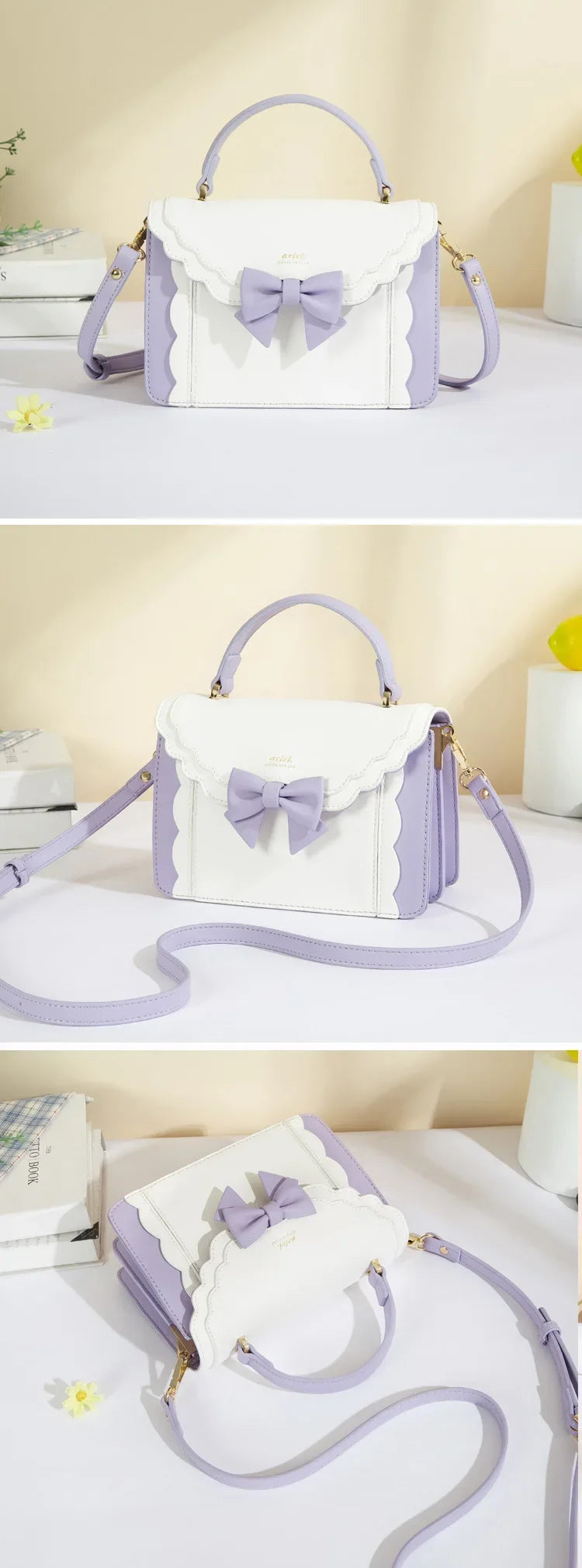 Square Bow Lolita Crossbody Bag