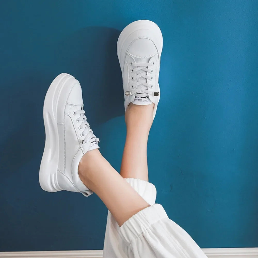 Sneakers Women 2026 Spring Autumn Versatile Matsuke Increase Breathable Leisure Board Shoe Female Woman Shoes platform sneakers