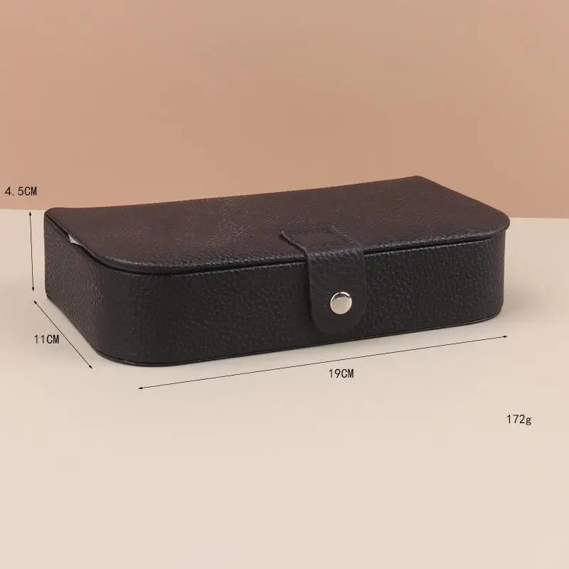 Portable Jewelry Box Jewelry Organizer Display Travel Jewelry Case Boxes Button Leather Storage Chenille Jewelers Joyero