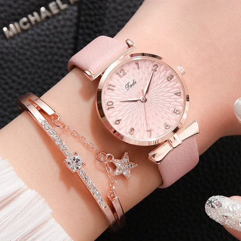 Luxury Women Bracelet Quartz Watches For Women Magnetic Watch Ladies Sports Dress Pink Dial Wrist Watch Clock