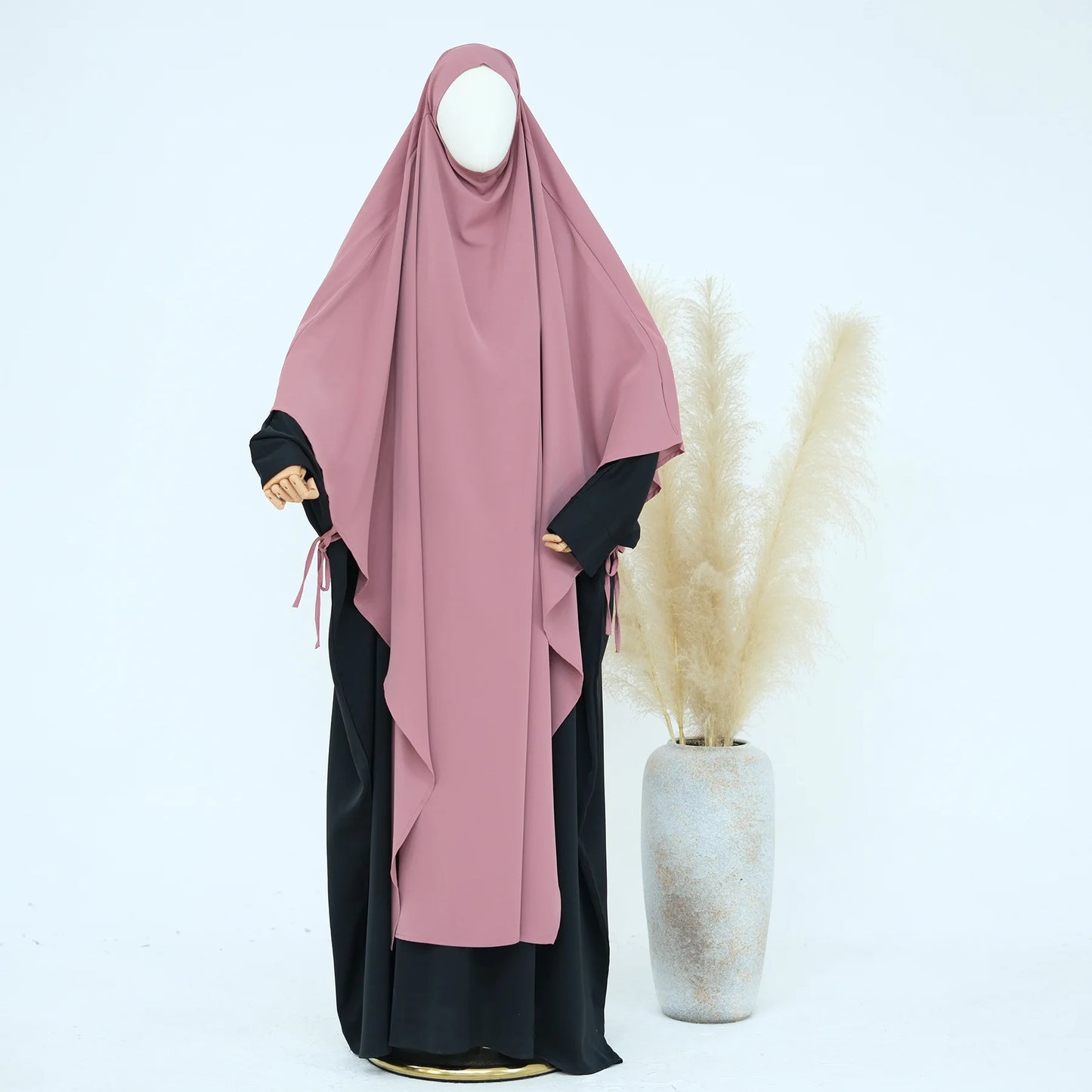 Plain Nida Extra Long Khimar Hijab Scarf Muslim Prayer Clothes Islamic Jilbab Hijabs for Women Abaya Headscarf Niqab Ramadan Eid