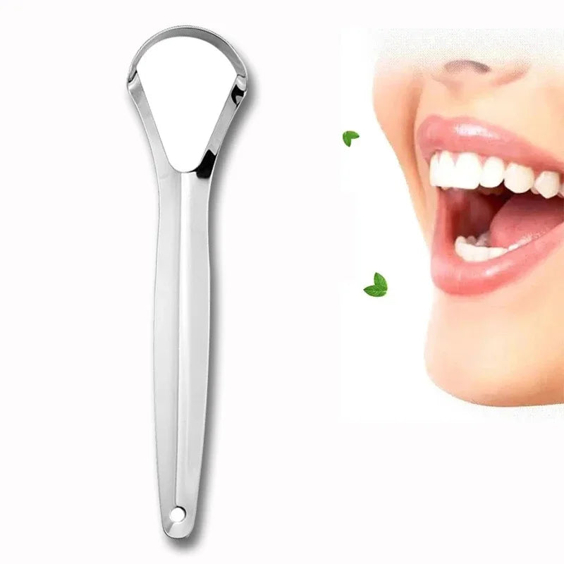 Adult Tongue Scraper Remover Halitosis Tongue Coating Oral Care Tongue Scraping Brush Stainless Steel Oral Cleaner Tools