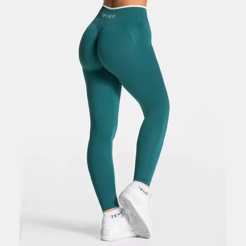 TEVEO Shorts Low Waist Seamless Women Yoga Shorts Scrunch Bum Gym Shorts Workout Biker Stretch Fitness Short Fashion Running