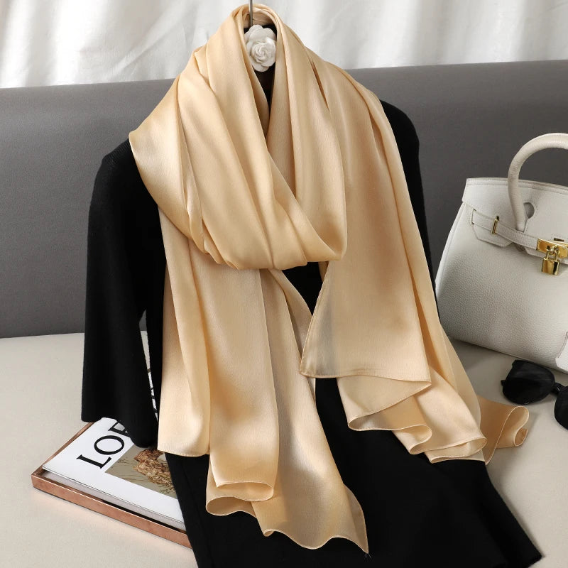 Satin Muslim Hijab Shawl | Faeva London