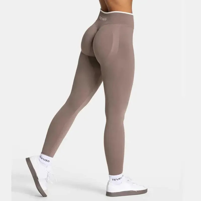 TEVEO Shorts Low Waist Seamless Women Yoga Shorts Scrunch Bum Gym Shorts Workout Biker Stretch Fitness Short Fashion Running