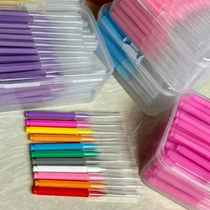80Pcs/Box I-type Interdental Brush 0.6-1.5Mm Cleaning Between Teeth Oral Care Orthodontic I Shape Tooth Floss