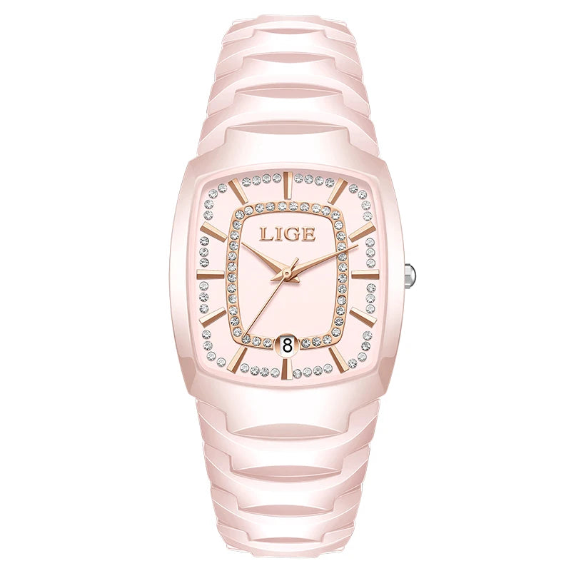 LIGE Luxury Watch for Woman Waterproof Stainless Steel Quartz Ladies Watch Outdoor Sport Women's Watches Elegant Female Clock