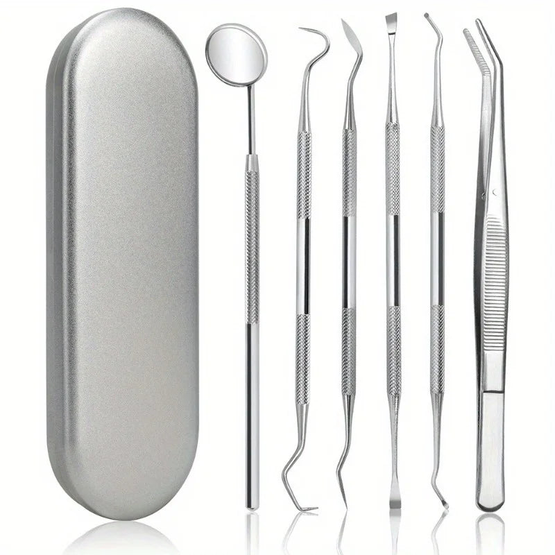 Stainless steel dental cleaning tools, dental tools, washable teeth cleaning tools, protecting teeth and oral care