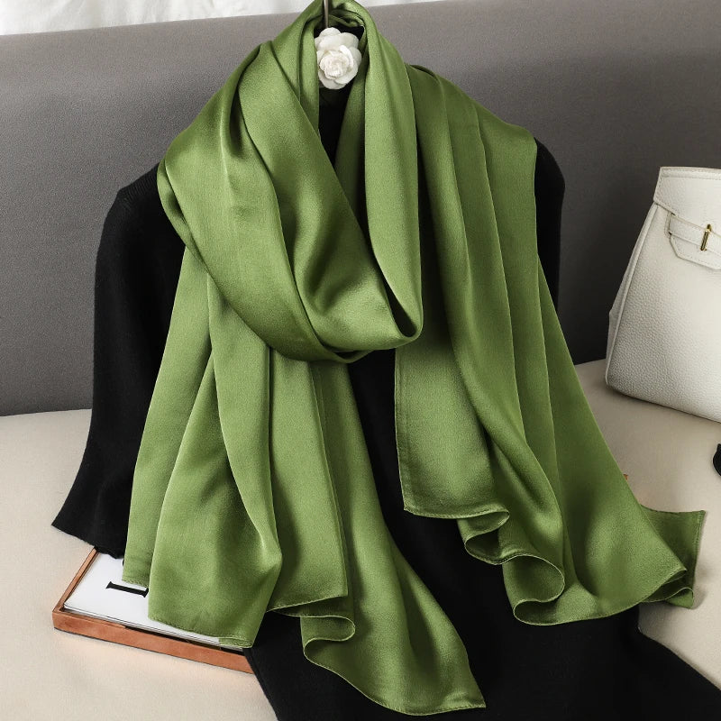 Satin Muslim Hijab Shawl | Faeva London