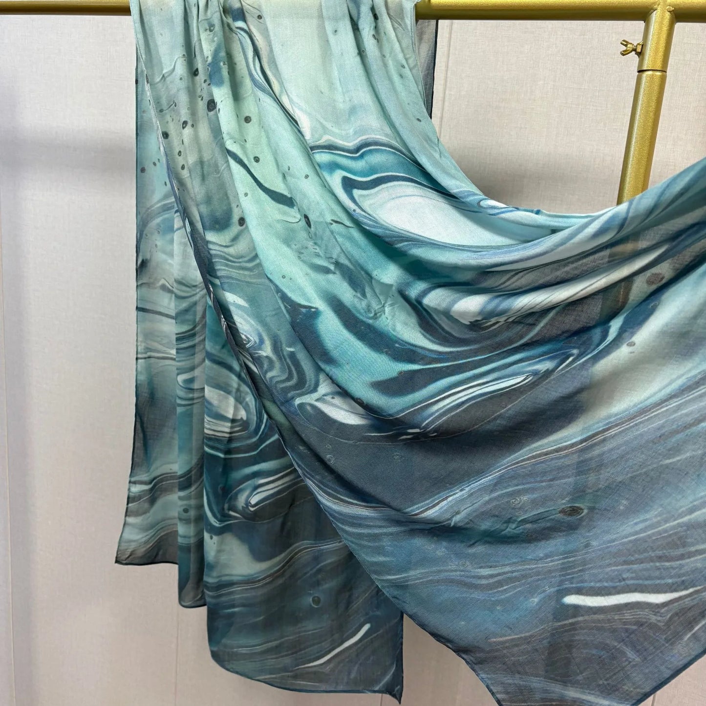 New Double-sided Print Modal Hijab Rayon Cotton Scarf Premium Shawls for Women Cotton Print Shawl Ink Print Muslim Headscarf