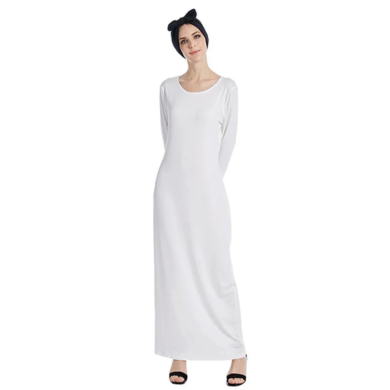 Inner dress Stretch Islamic Inside Dress Robes Inside Fancy Dress Inner Dress French Stylish Modesty Islamic Dress Wy1492
