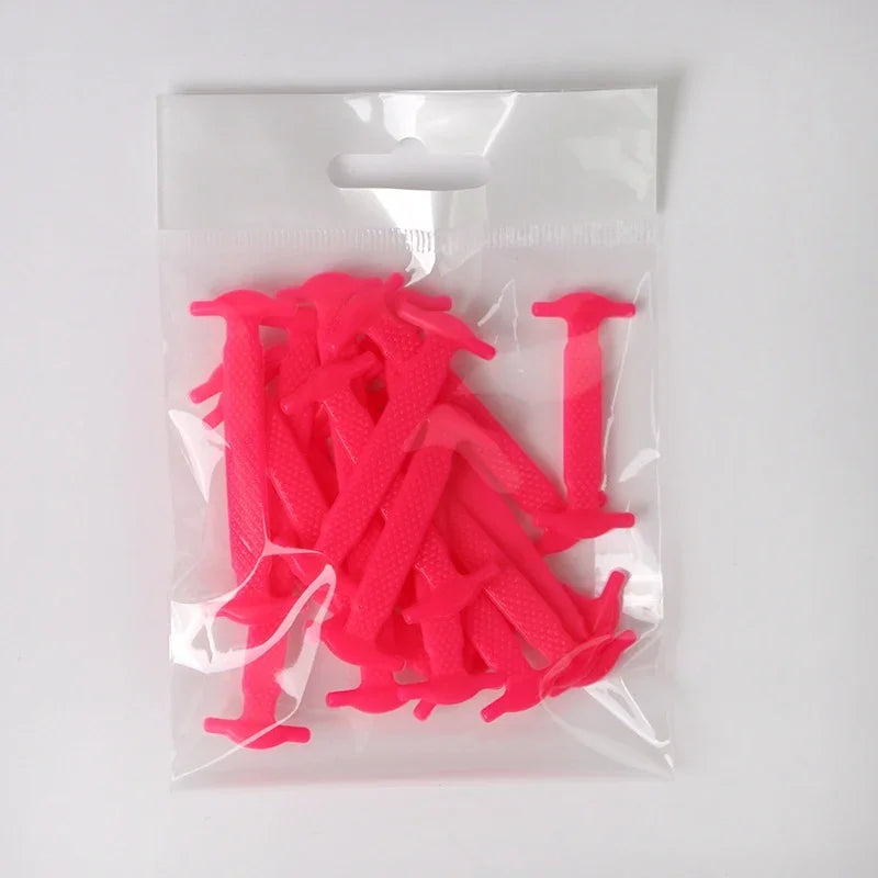 16pcs Lazy Shoelace Silicone Quick Lace Elastic Women | Faeva London