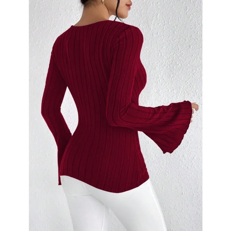 Tops for Woman Clothing Shoujo Clothes Women Women's Cropped Long Sleeve T-shirt Longsleeve Female Top T-shirts Pulovers Tees