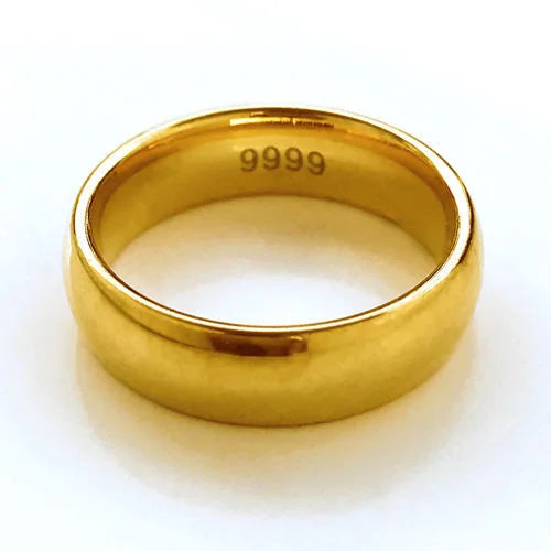 stainless steel Gold Color Fashion Alloy Rings Men and Women Smooth Lover Antithes Simple Ring Long Lasting Never Fade Jewelry
