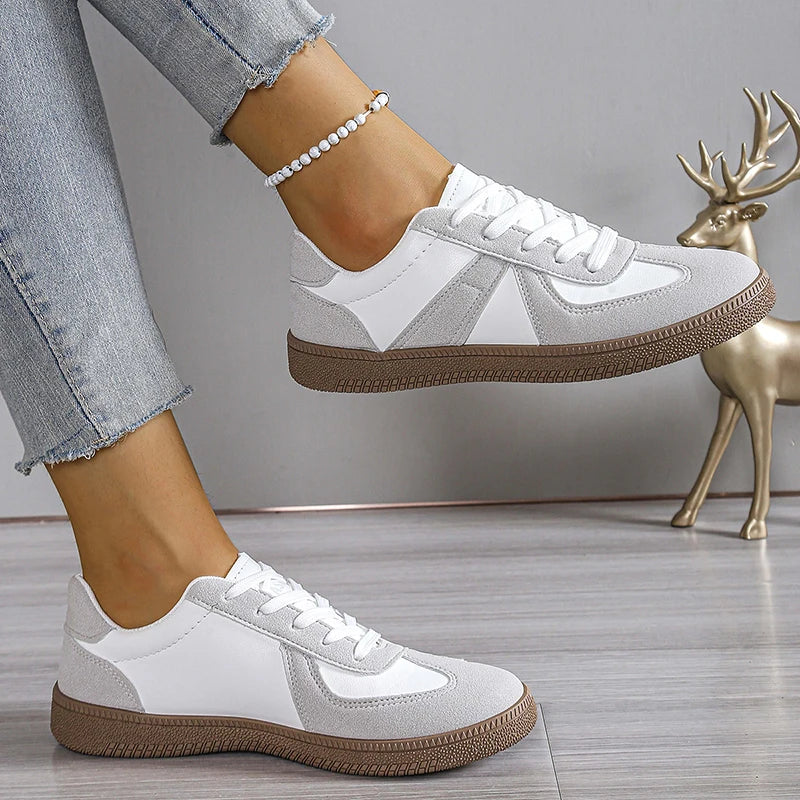 2025 New Patchwork Flat Heel Sneaker Women Spring Aut | Faeva London